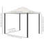 Pavillon de jardin 10 pi x 12 pi avec filet, auvent à double toit pour la cour, terrasse, patio, pelouse, jardin, structure en métal ferme, gris foncé 2