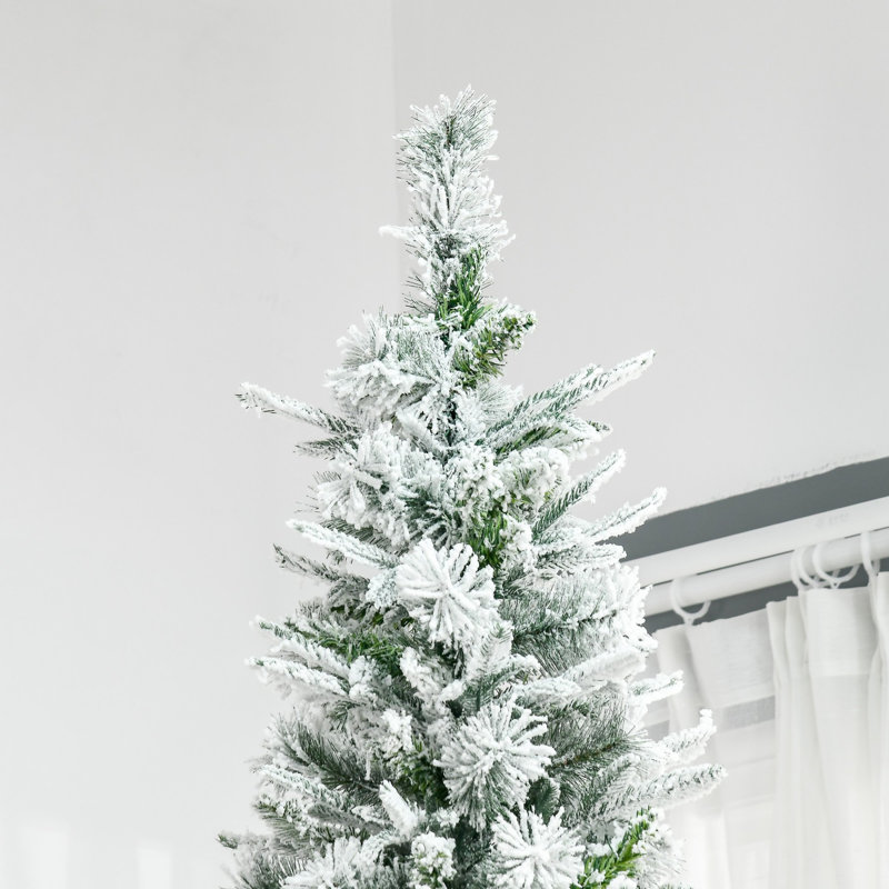 Arbre de Noël artificiel pin enneigé 9 pi non éclairé 9 pi