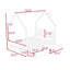 Lit maison avec tiroirs de rangement et toit décoratif-129595915-129595916