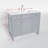 Alexxis 42 in. Single Sink Freestanding Bath Vanity in Empire Gray with Carrara Marble Top-1754839130