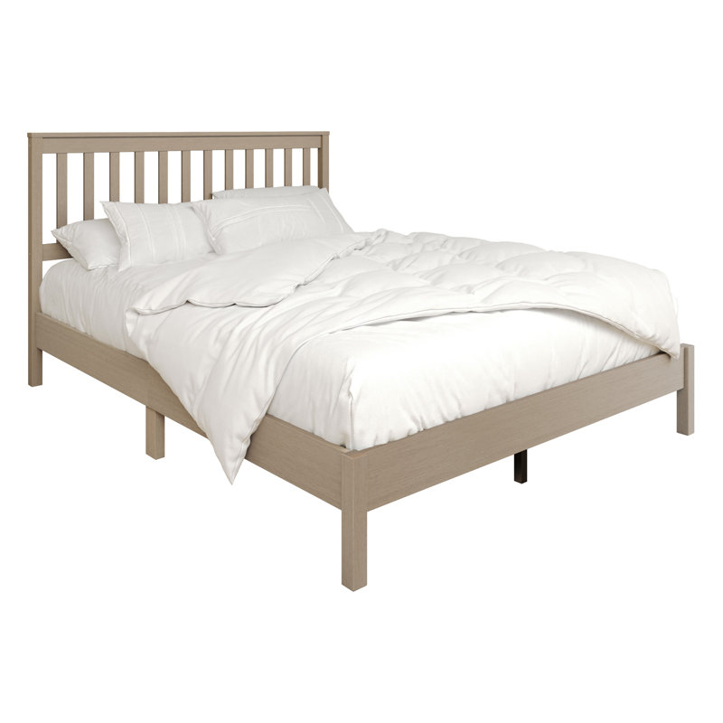 Lit plateforme Freeland, Gris, Grand