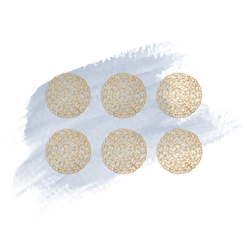 Ensemble de napperons de cuisine 6 pièces Geoghegan, Taupe