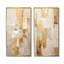 Ensemble de salon beige et doré Dream Collage - Formes abstraites, ensemble de 2-171116666-171116670