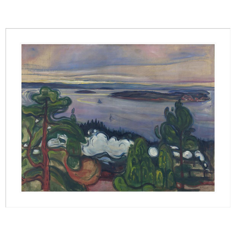 «Train Smoke» par Edvard Munch, impression giclée sur cadre, H 33,46 po x l 41,5 po