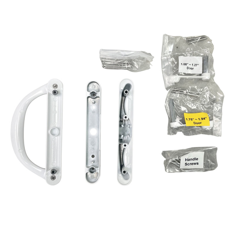 Involute Interlock Patio Door Handle Set, White