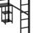 Metal Loft Bed Frame With Built-In Wardrobe, Desk And Storage Shelves-1997012849-1997012846