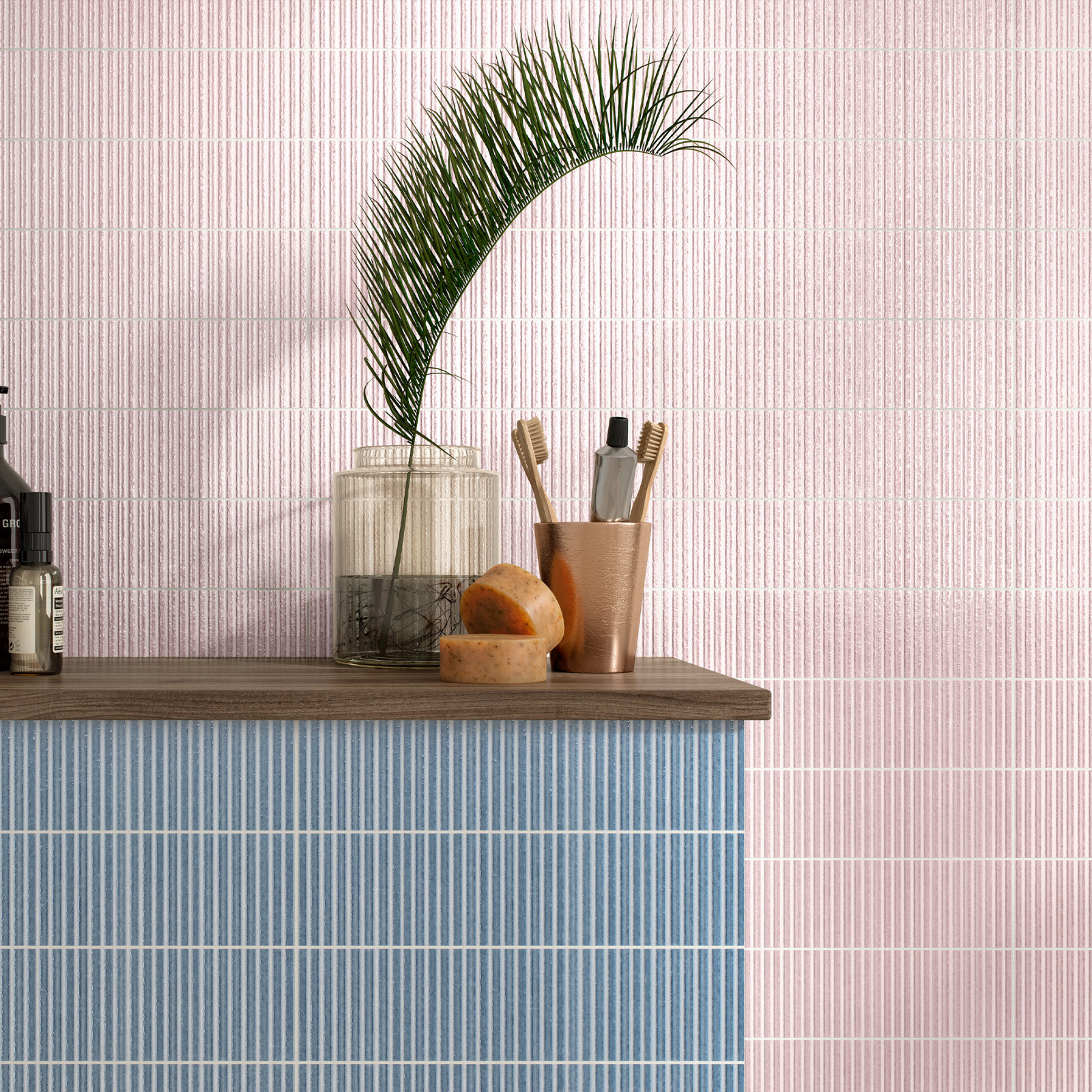 Soldeu 3" x 12" Ceramic Subway Tile, Pink