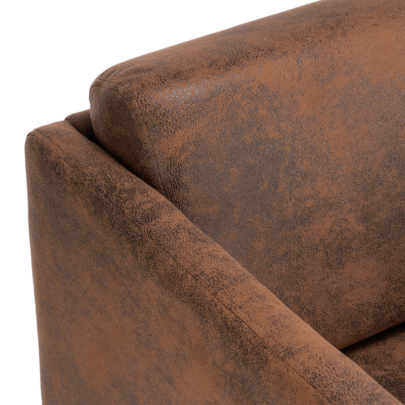 Raionna Upholstered Armchair, Bronzed Gilded Microfiber / Microsuede