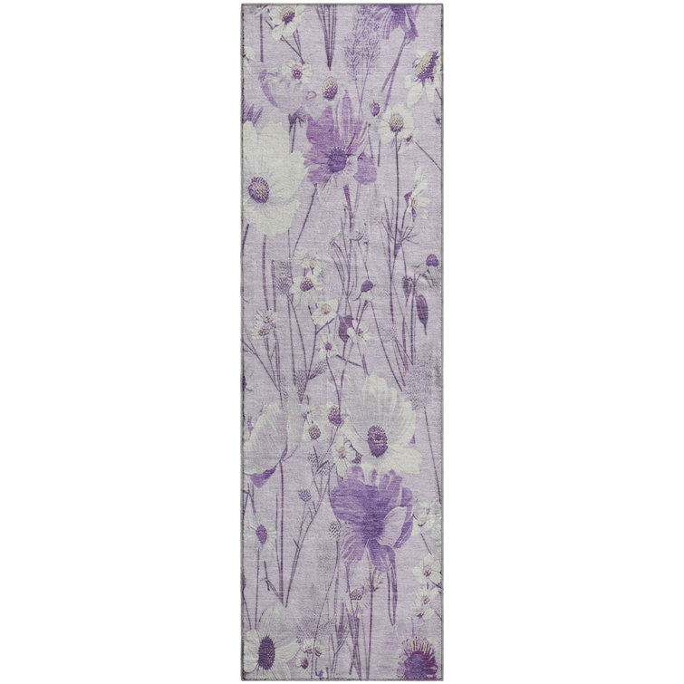 Premium Machine Washable Sykora AMF1500 Floral Rug