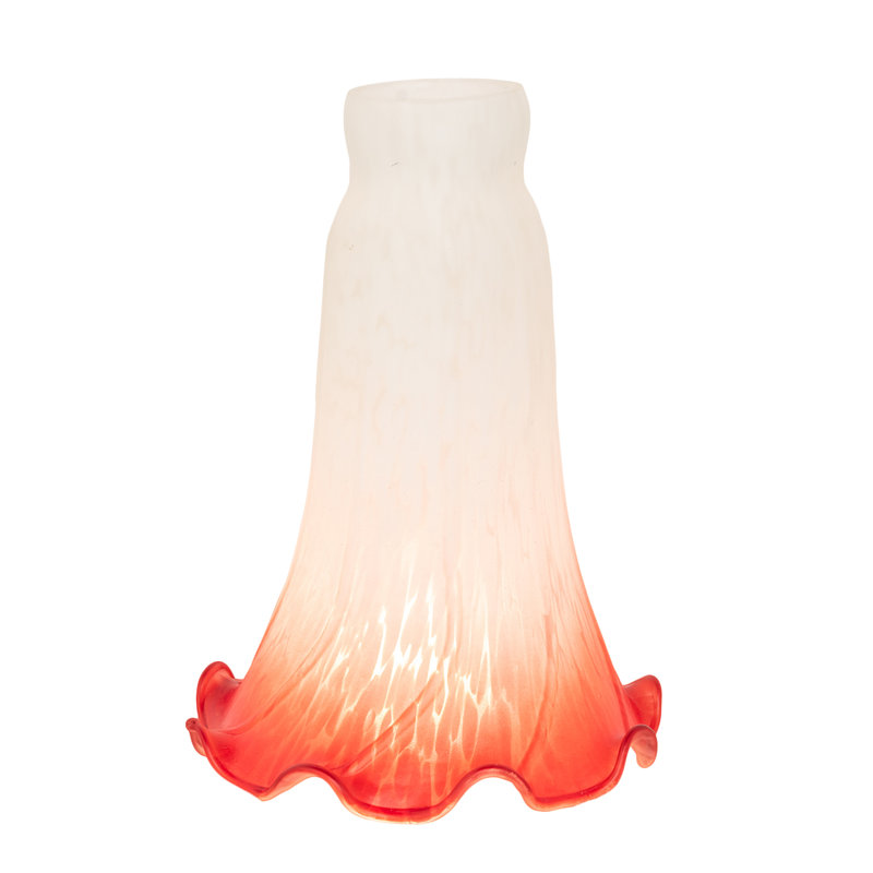 Lamp Shade, 6" H x 4" W x 4" D, Pink/White
