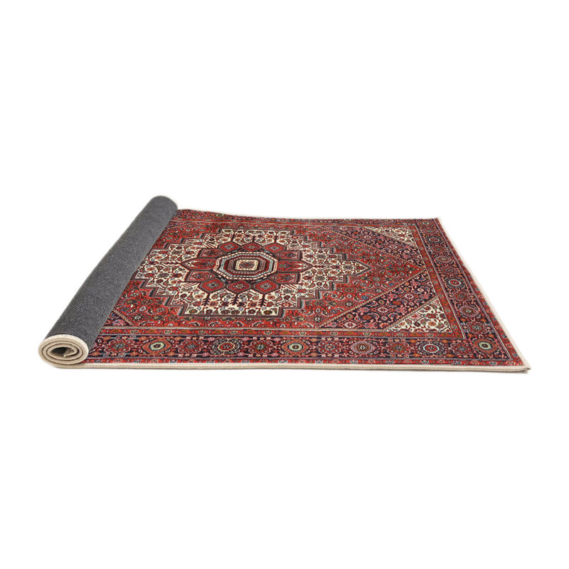 Tapis oriental en laine rouge / beige Lernig, Rond 6 pi