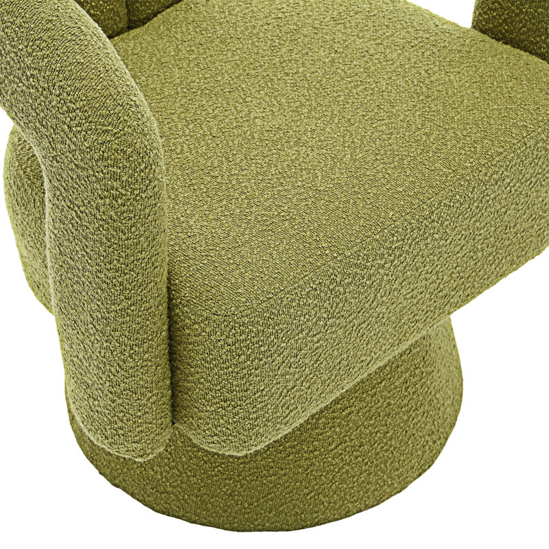Fauteuil demi-tonneau Accent, Boucle vert olive