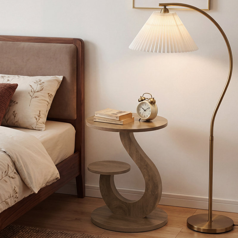Rustic End Table, Sofa Side Table for Living Room