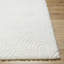 Tapis blanc en polyester tissé à la machine Carollyn Nomadic-86289879