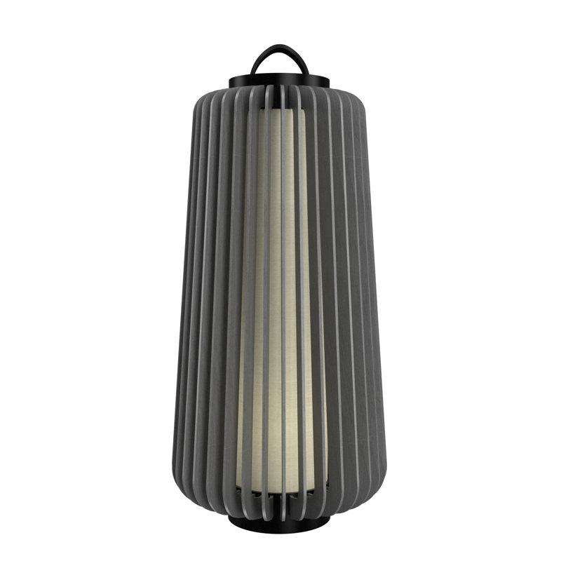 Stecche Di Legno Desk Table Lamp, 25.94" H x 12.87" W x 12.87" D, Organic Gray