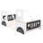 White Twin Size Car-Shaped Bed With Wheels - Pine And Construction For A Dream Bedroom Platform Robust Wood Appeal-457570800-457570801