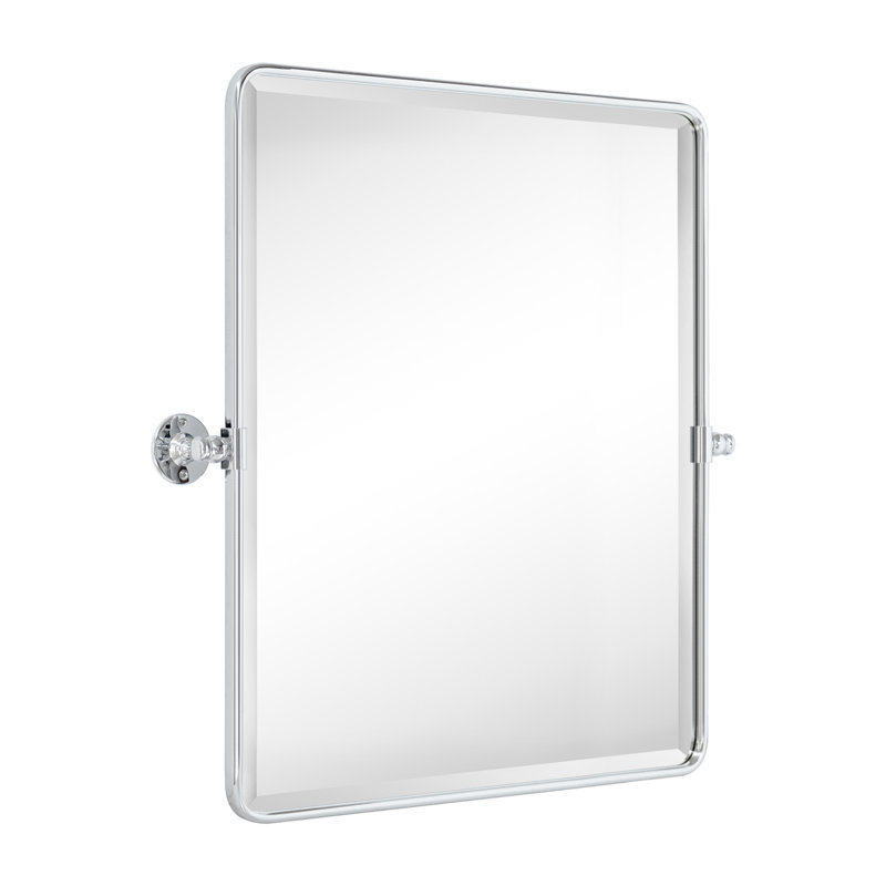 Miroir mural de salle de bain Woodvale, Chrome, 24 po x 20 po