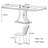 Household small rectangular dining table set-110959994