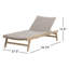 Chaise longue longue inclinable en teck 78,75 po Neécy-63791245