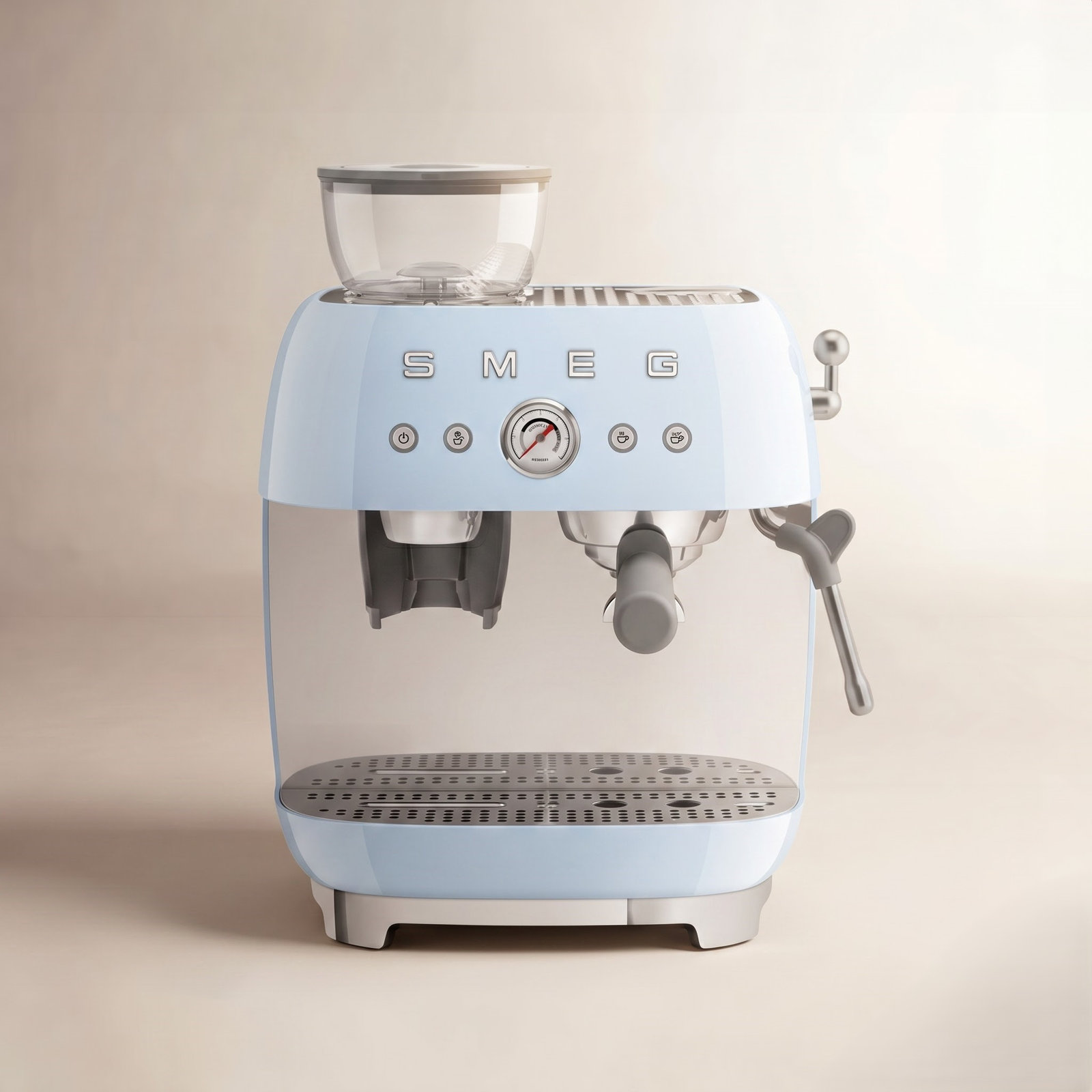 SMEG 50's Retro Espresso Machine, Pastel Blue