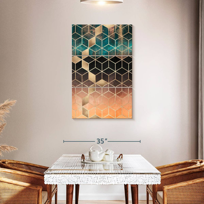 Cubes de rêve Avery Ombre, 45" H x 28" W