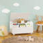 Boîte à jouets avec 4 roues universelles, rangement pour jouets pour enfants avec bibliothèque avant