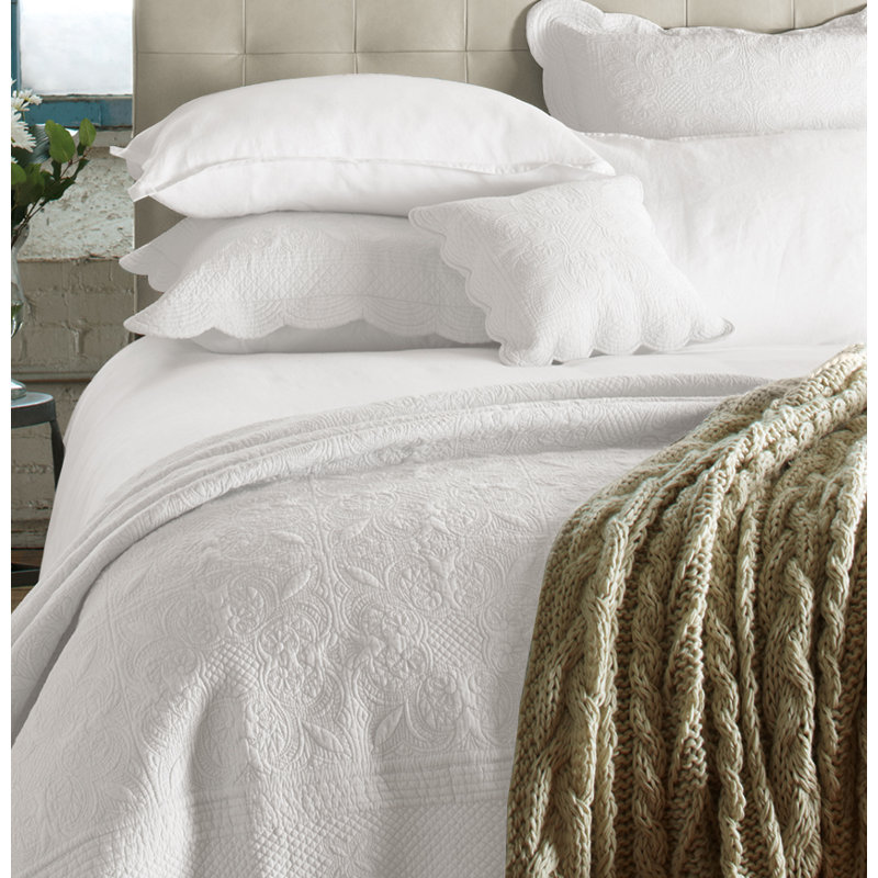  ensemble De Courtepointe Carmen, Simple, Blanc