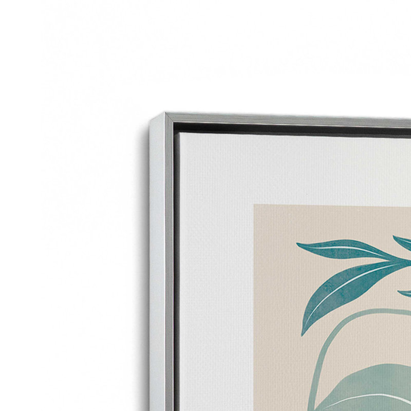 Sunlit Garden, reproduction sur toile, Cadre flottant en chrome poli, H 12,75 po x l 8,75 po