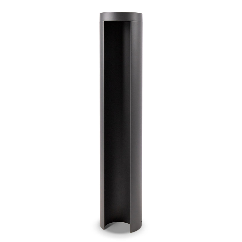 Dismukes Anthracite Integrated LED Metal Bollard Light, 65cm H x 12cm W x 12cm D