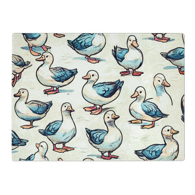 Duck Pattern Vol.1  Glass Chopping Board
