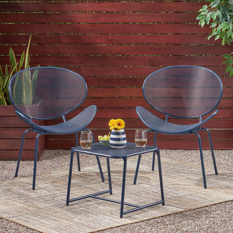 Ensemble de patio 3 pièces pour 2 personnes, Marine
