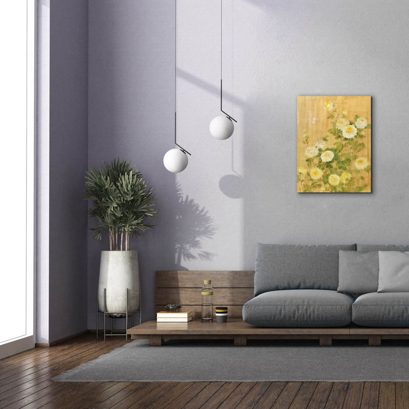 «Chrysanthemums 1» par Danhui Nai, art mural sur toile, H 34 po x l 26 po