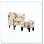 Chaise d'appoint et repose-pieds