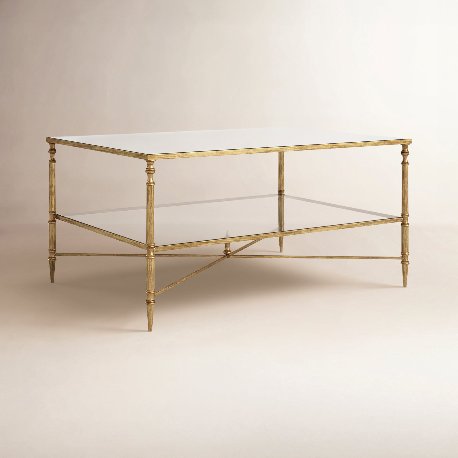 Allenhurst 38" Mirrored Glass Cocktail Table