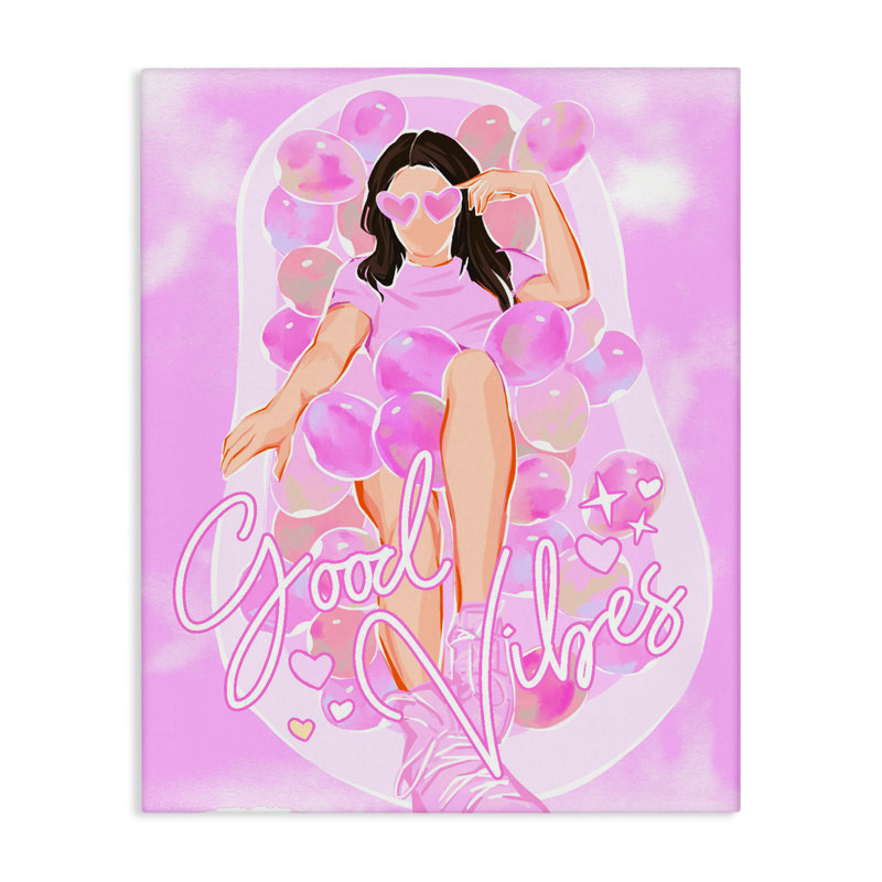 Toile pour salle de bain Good Vibes Glam, design par Ziwei Li, H 40 po x l 30 po