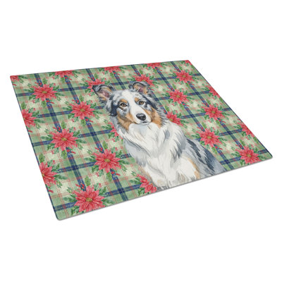 Planche à découper en verre bleu Merle Border Collie