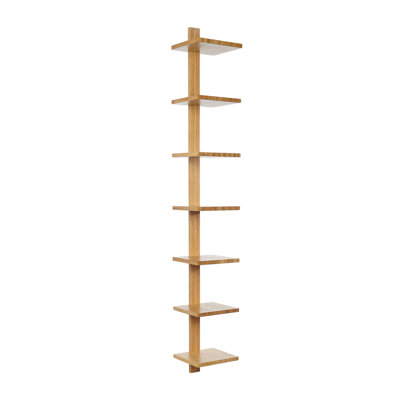 Cleo Column Bamboo Solid Wood Floating Shelf