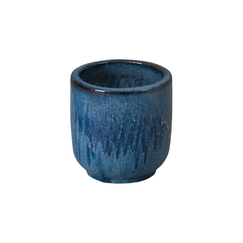 POT DE FLEURS, BLEU QUIN, H 11 po x l 10 po x P 10 po