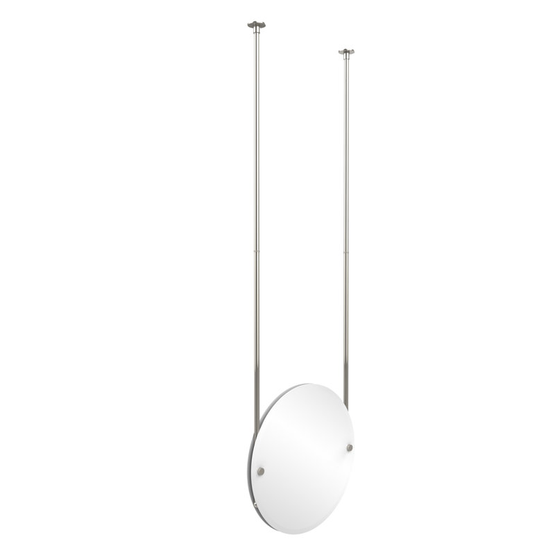 Gober Metal Wall Mirror, Polished Nickel