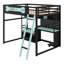 Lit mezzanine en bois avec bureau, tablettes, lumières DEL, ports USB et panneau perforé-1202001308