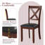 Chaise d'appoint capitonnée en brun / noir