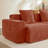 L-Shaped 2-Seater Sectional Sofa with Movable Ottoman
