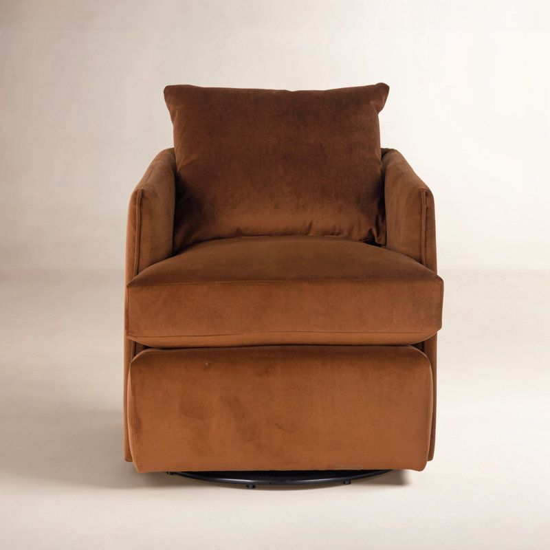 Whittaker Swivel Barrel Chair, Orange