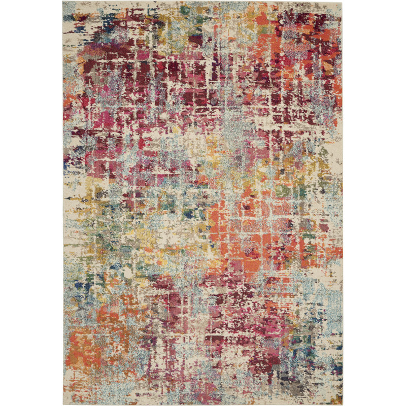 Abstract Indoor Rug, Rectangle 6'7" x 9'7"