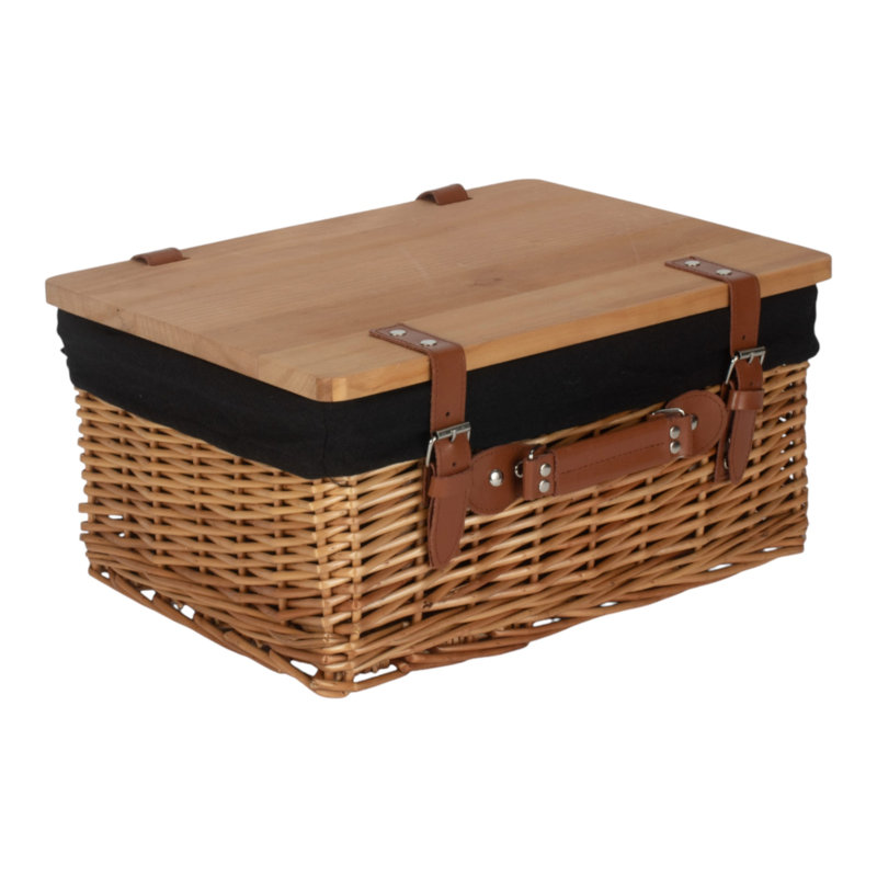 Fleur De Lis Living Wicker Decorative Basket, 15cm H x 36cm W x 25cm D