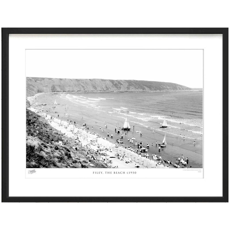 Filey, The Beach C1950 - Single Picture Frame Print, 40cm H x 50cm W x 2.3cm D
