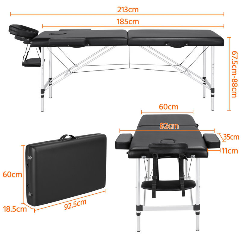 213cm Rectangular Adjustable Folding Table