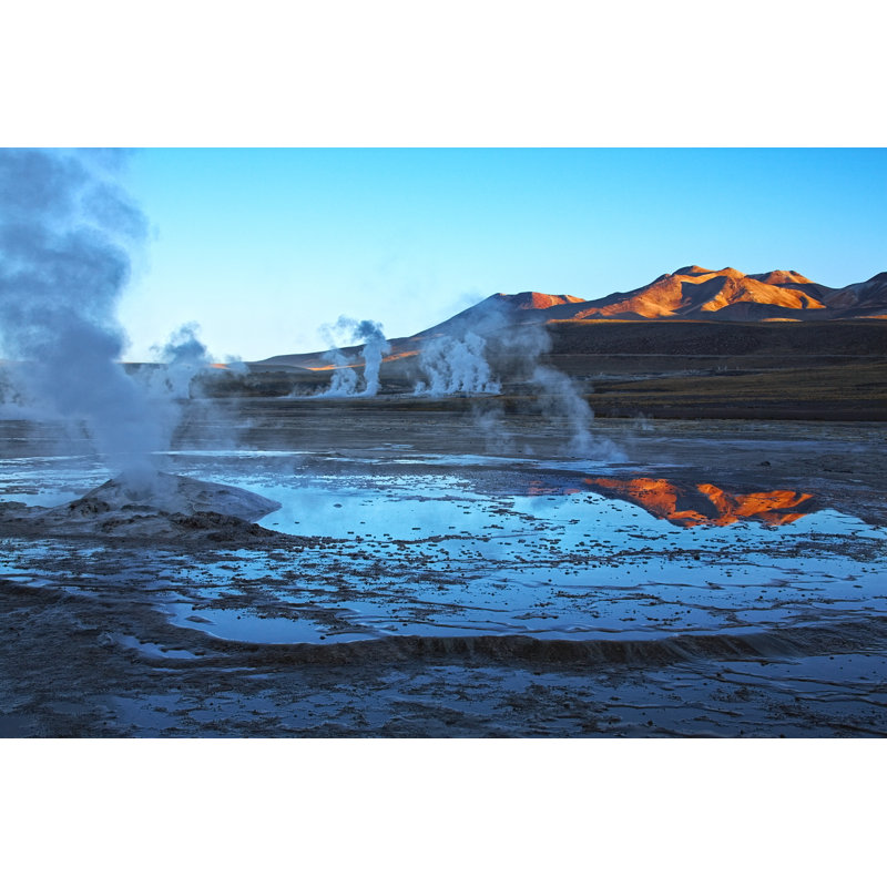 Arreola Sunrise On Geyser Field - Wrapped Canvas Print, 30cm H x 46cm W x 3.8cm D