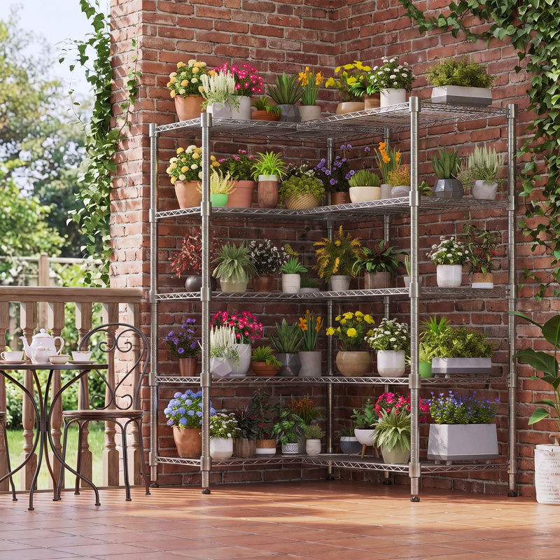 182.88 cm W Steel Shelving Unit, Silver
