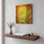 «Fiery Succulent» par Jan Bell, art mural en métal doré, 12 po x 12 po-133429635